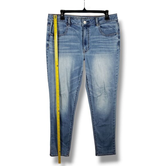 American Eagle Women 14 High Rise Y2k Skinny Contemporary Jeans Minimalist - Picture 6 of 8
